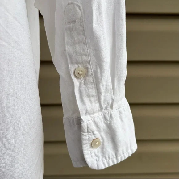 •Aerie• Pool-to-Party Linen Blend Cover Up/Shirt - Size Small - Picture 5 of 7